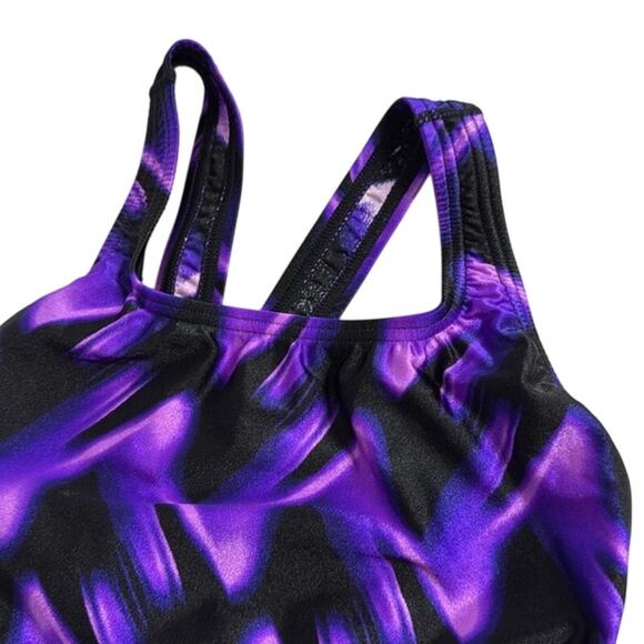 Women's Vintage 90's Purple Black SPEEDO One Piece Swimsuit Size 34 - Picture 4 of 7